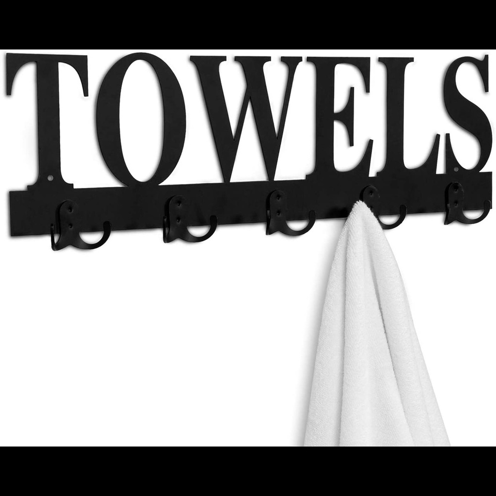 Black towel rack